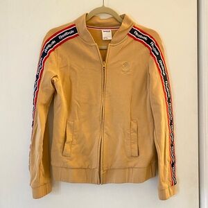 Reebok Classic Beige Sweatshirt with Red and Black Accents